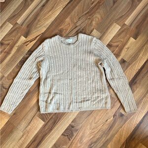 St. John's Bay Beige Cable Knit Sweater